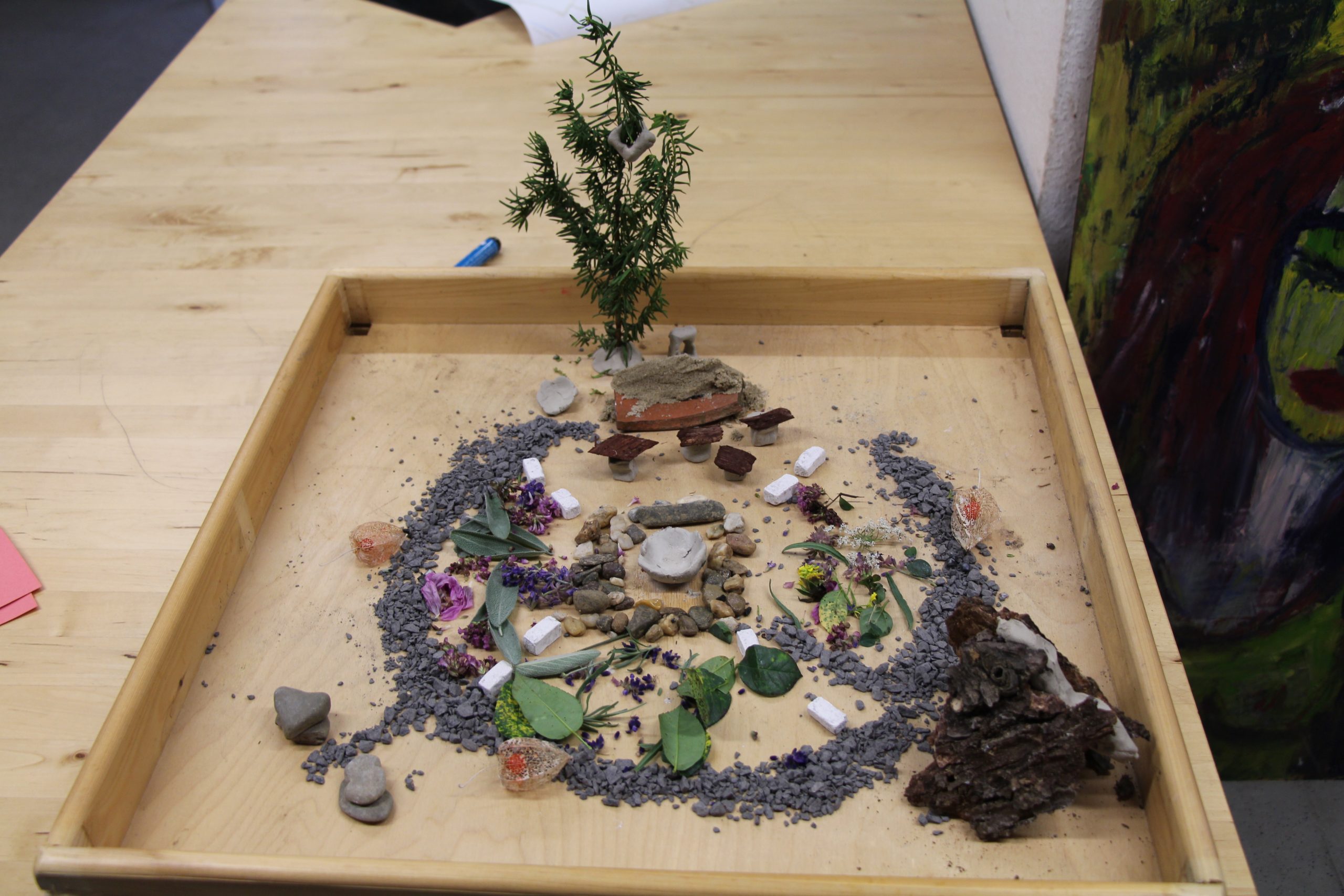 Ein Modellkasten mit einem Miniatur PikoPark